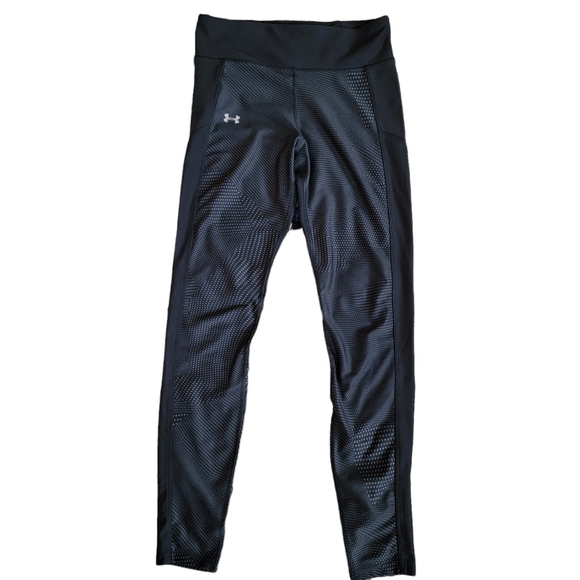 UNDER Armour Black Printed Yoga Leggings - Picture 1 of 8
